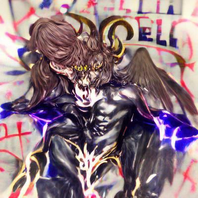 Dramatic Portrait of Belial with Horns