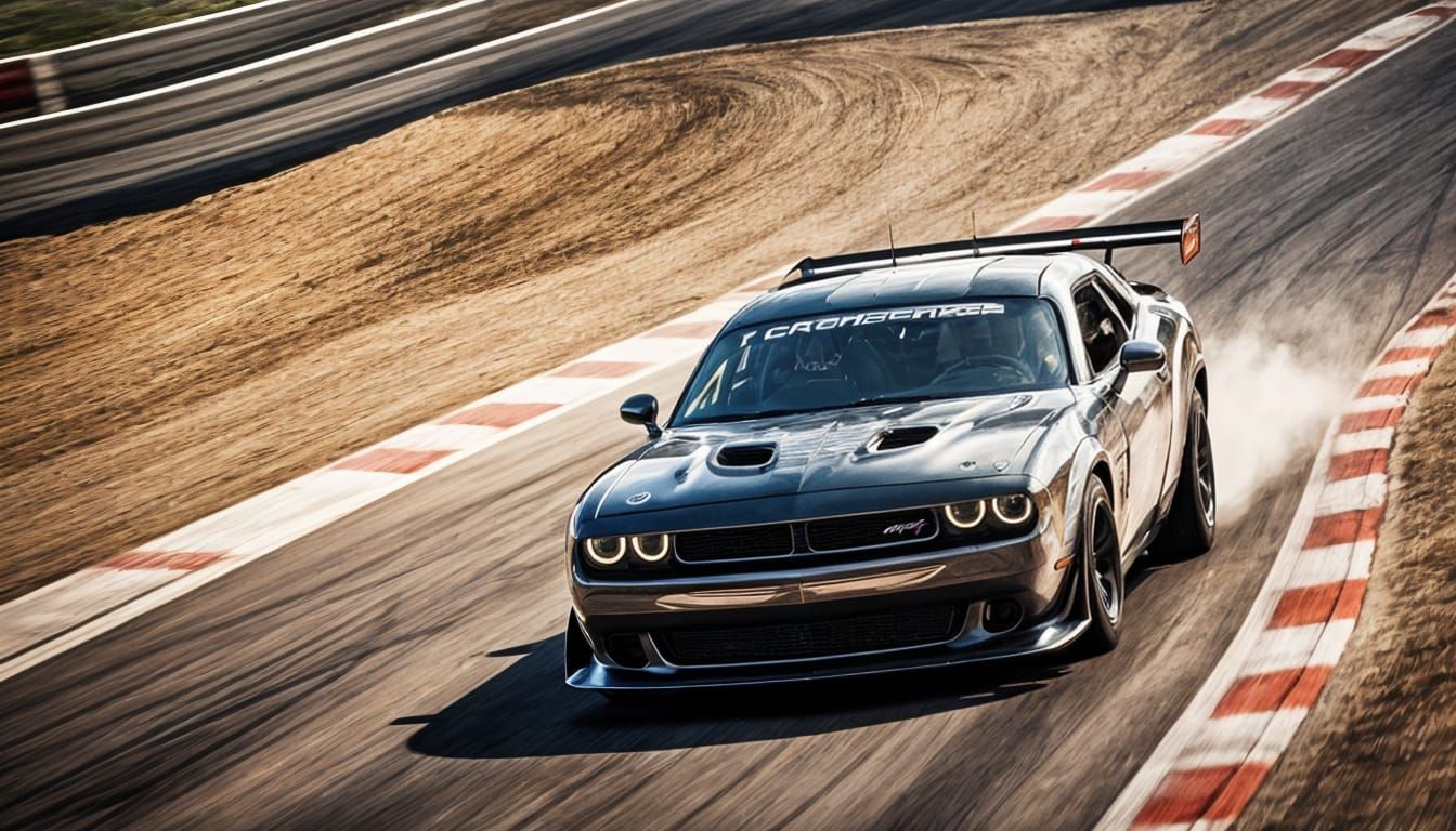 Dodge Challenger Races Corkscrew Turn at Laguna Seca