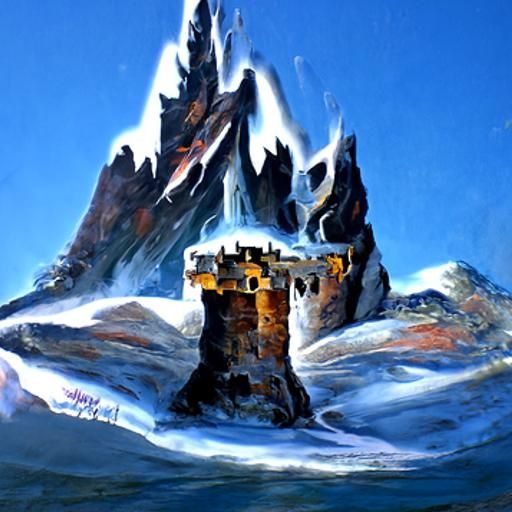 Pokemon Castle Keep in Oil Painting Style