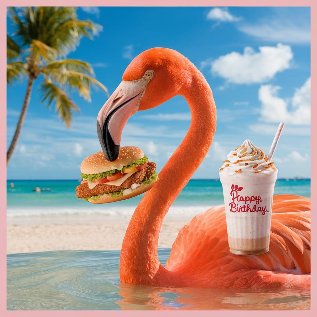 Flamingo Birthday Celebration on Miami Beach