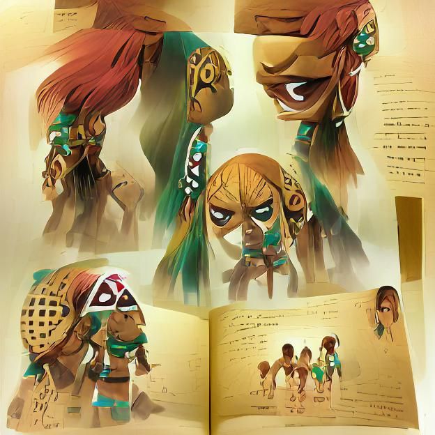 Gerudo Warrior: Legend of Zelda Storybook Art