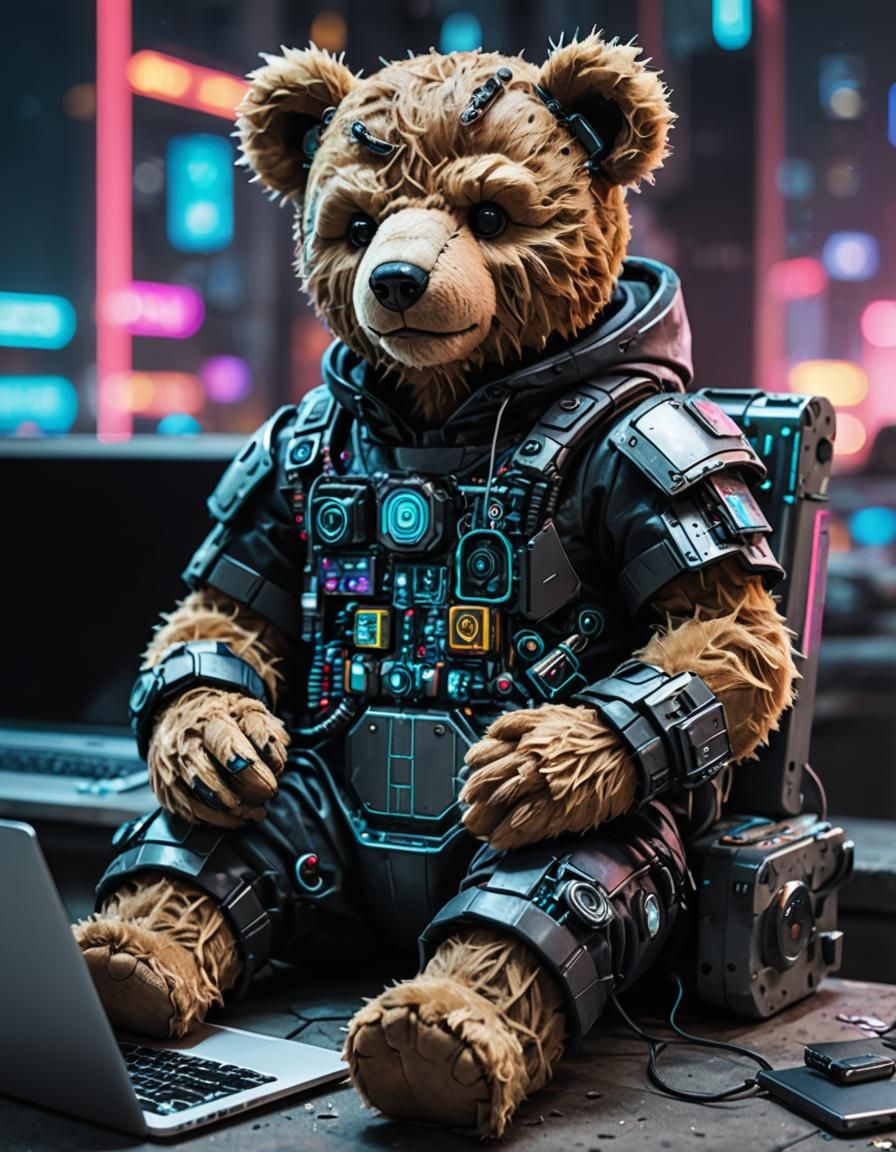 Cyberpunk Teddy bear