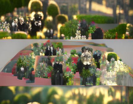 Surreal Mafia Royalty in a Colorful Maze