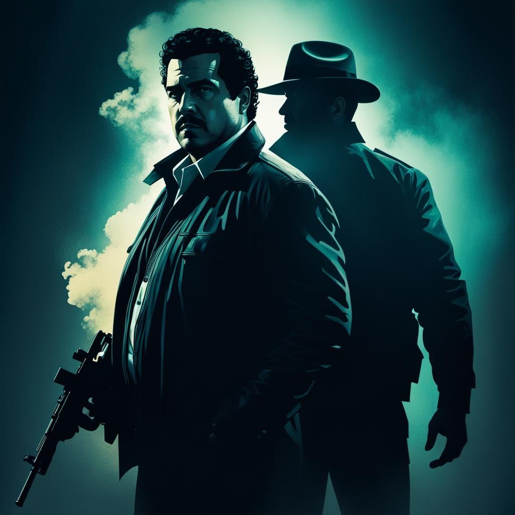 Gangster Silhouette: Double Exposure Art