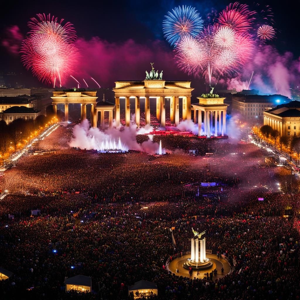 New Year's Eve Fireworks at Brandenburger Tor