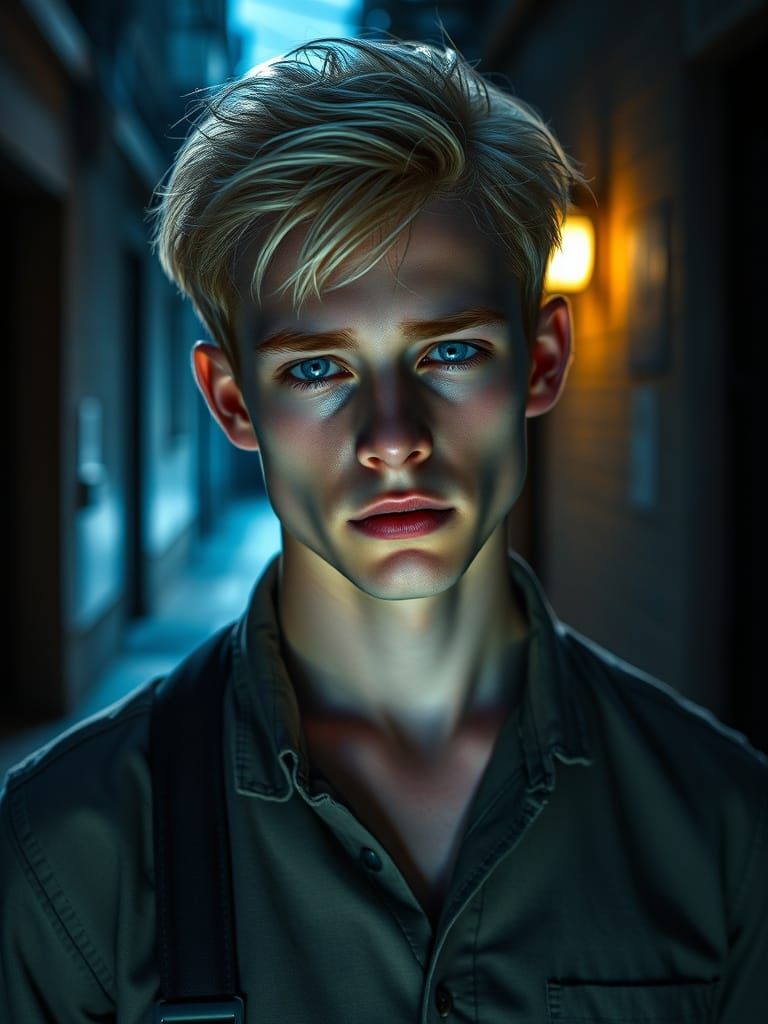 Mystical Portrait of a Young Man in Cinematic Style
