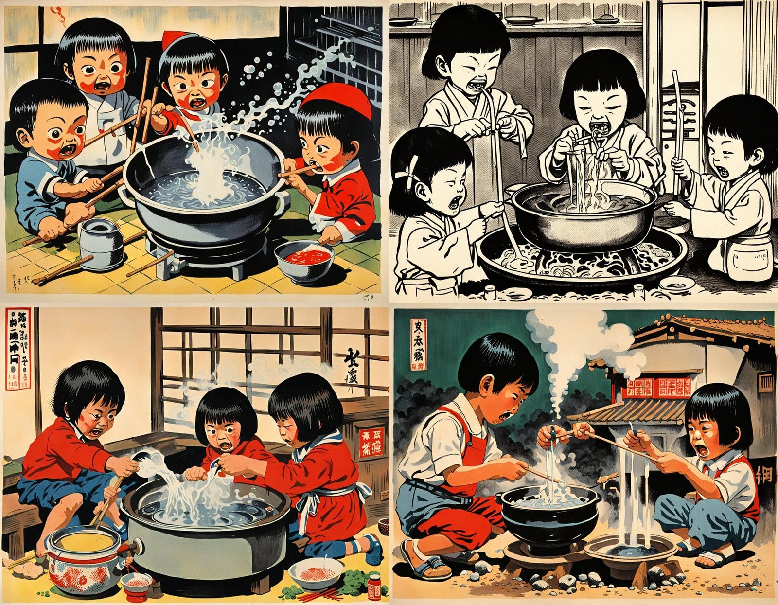 Sinister Children Tormenting Homunculus in 1970s Japan