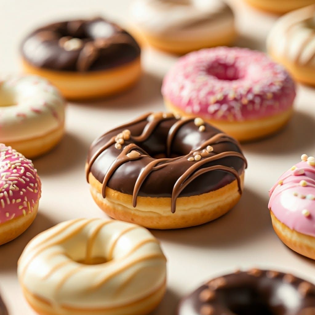 Artistic Donut Photography in Pastel Colors
