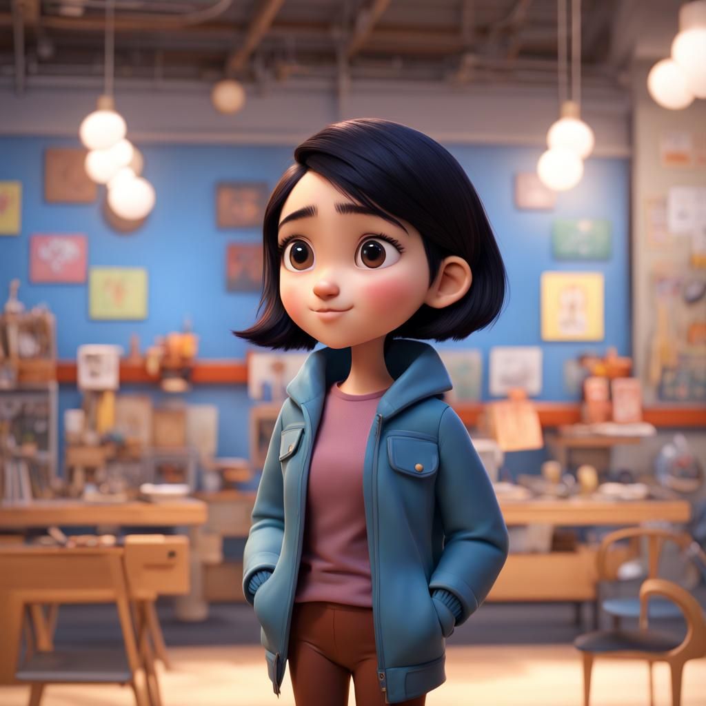 Grown-Up Vanellope as 3D Digital Art