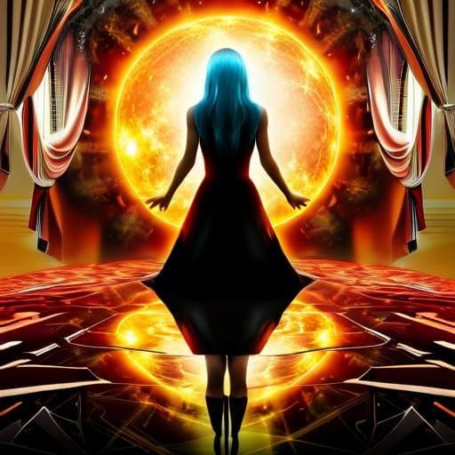 Psychedelic Mirror Reflections of a Woman