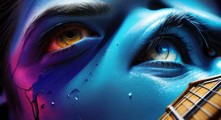 Hyperrealistic Jazz & Blues Splash Art