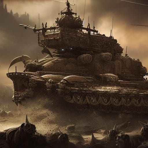 Epic Dogs of War Unleashed: Digital Matte Painting