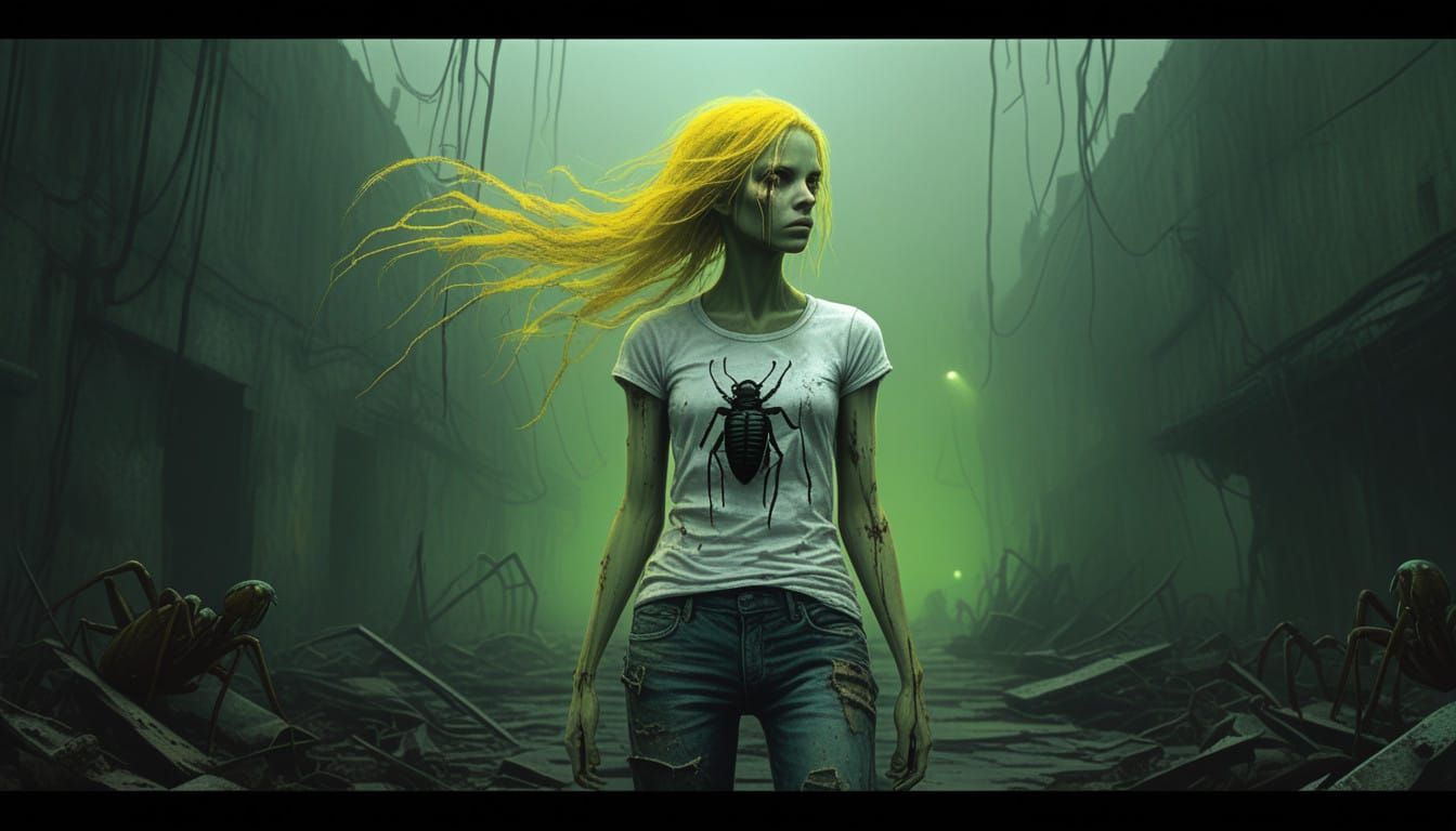 Waif-Like Survivor in Post-Apocalyptic Wasteland