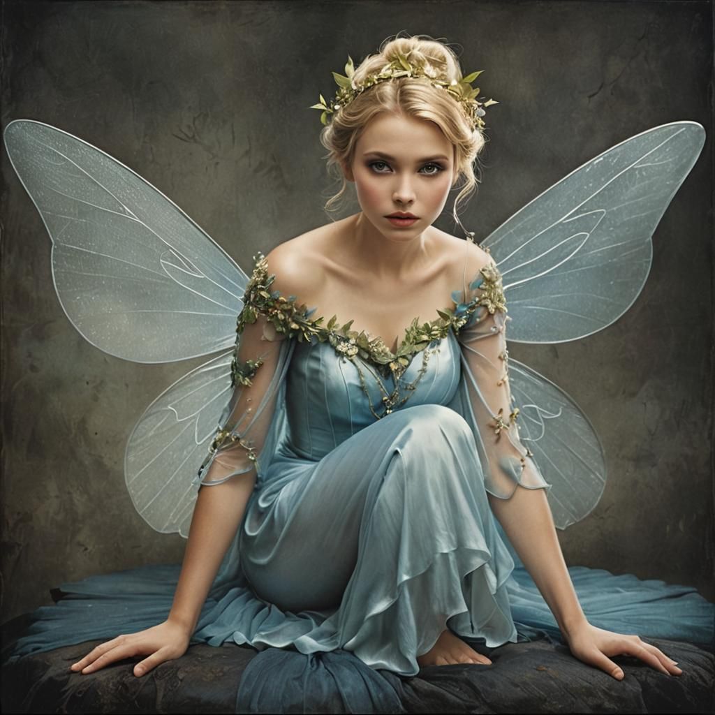 Luminous Tinkerbell Portrait in Anime Art Style