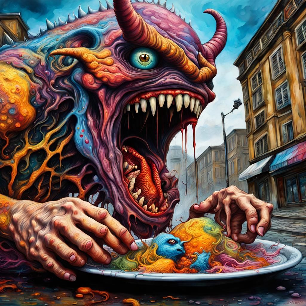 A Monster Eating