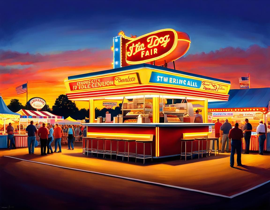 Hot dog stand at a state fair