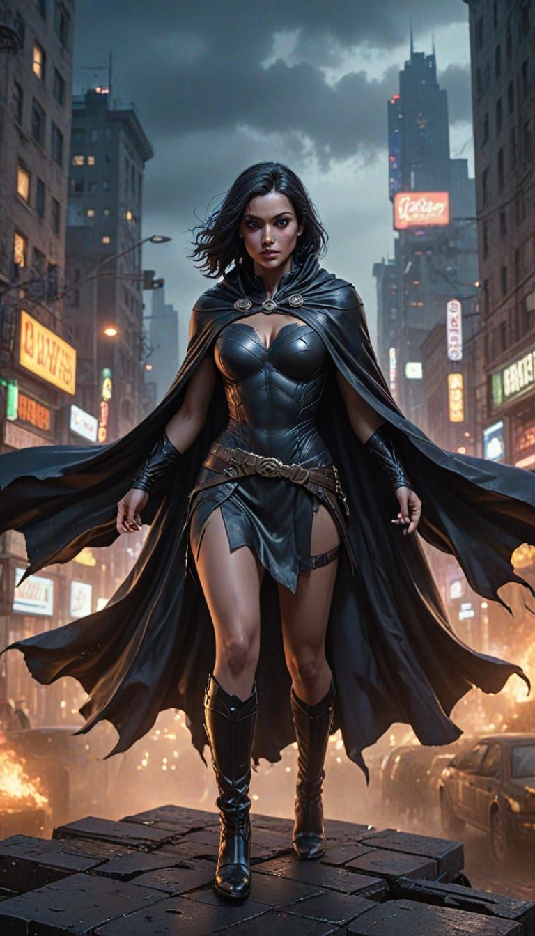 Ethereal Heroine Dominates Urban Landscape in Vibrant Comic ...