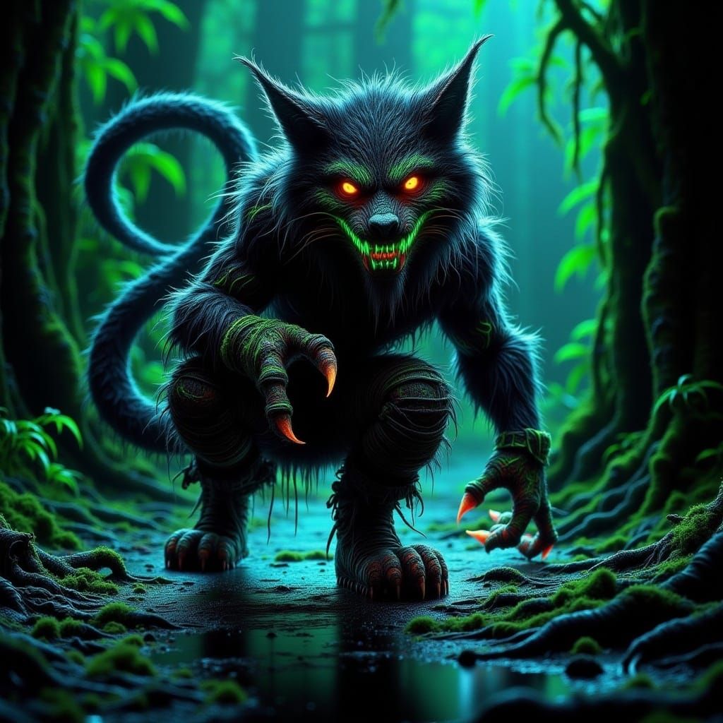 Cheshire Cat Ninja in Dark Rainforest Arena