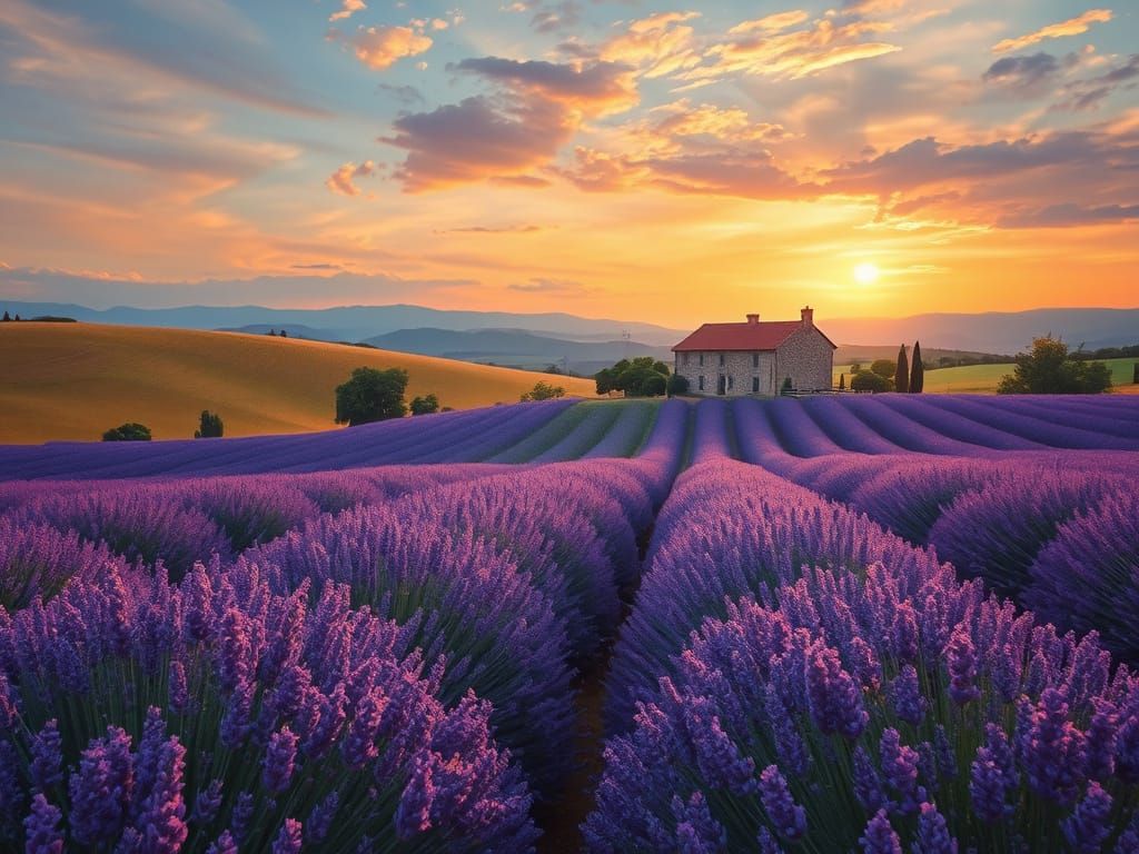 Dreamy French Countryside in Soft Impressionist Hues