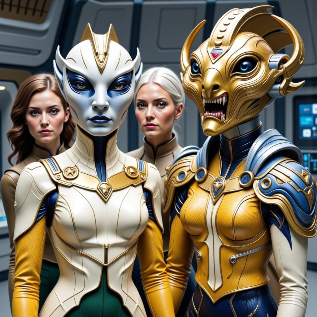 Spacefaring Heroes in Ancient Rome-Inspired Attire