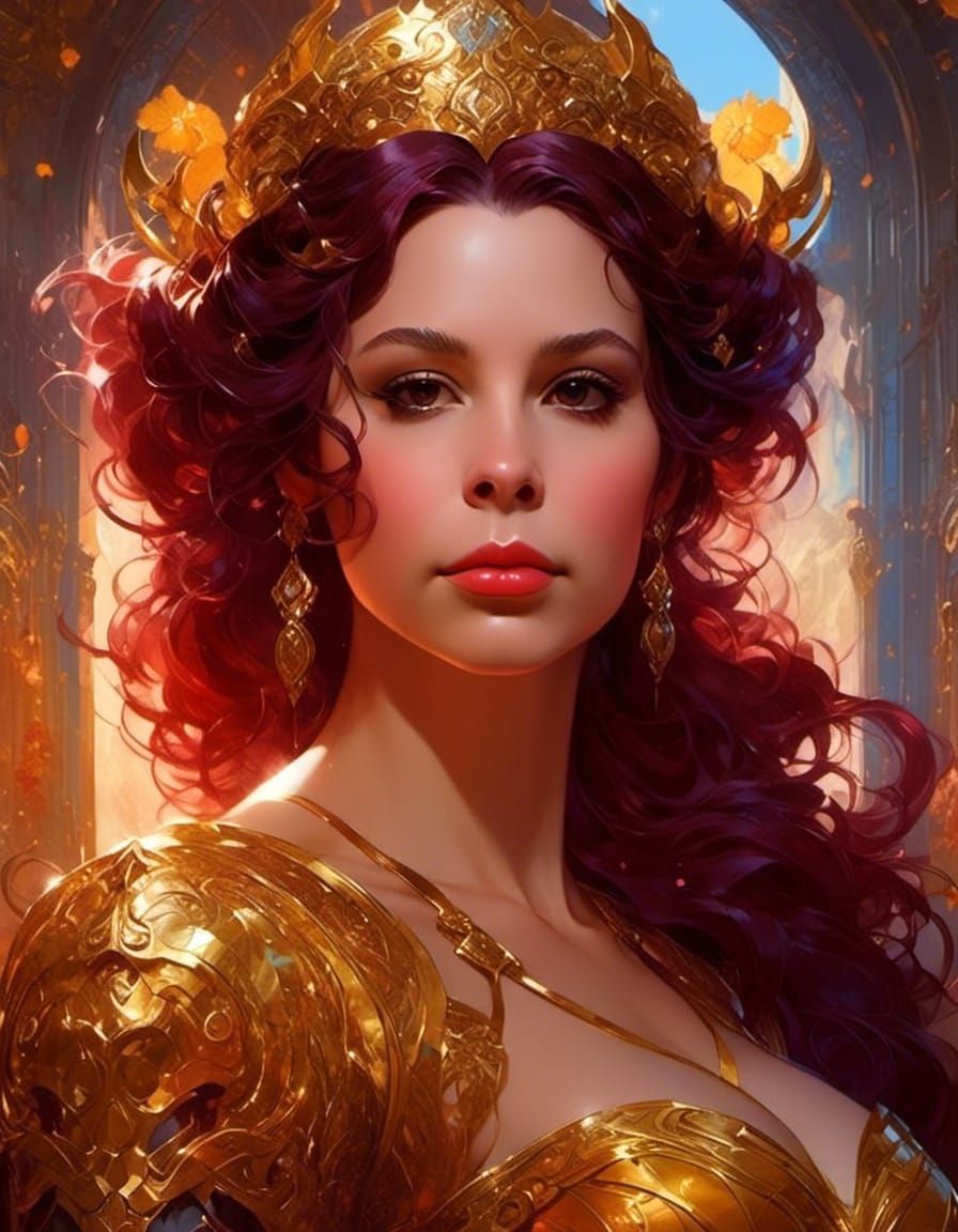 Hyperrealistic Princess Belle Portrait with Dramatic Lightin...