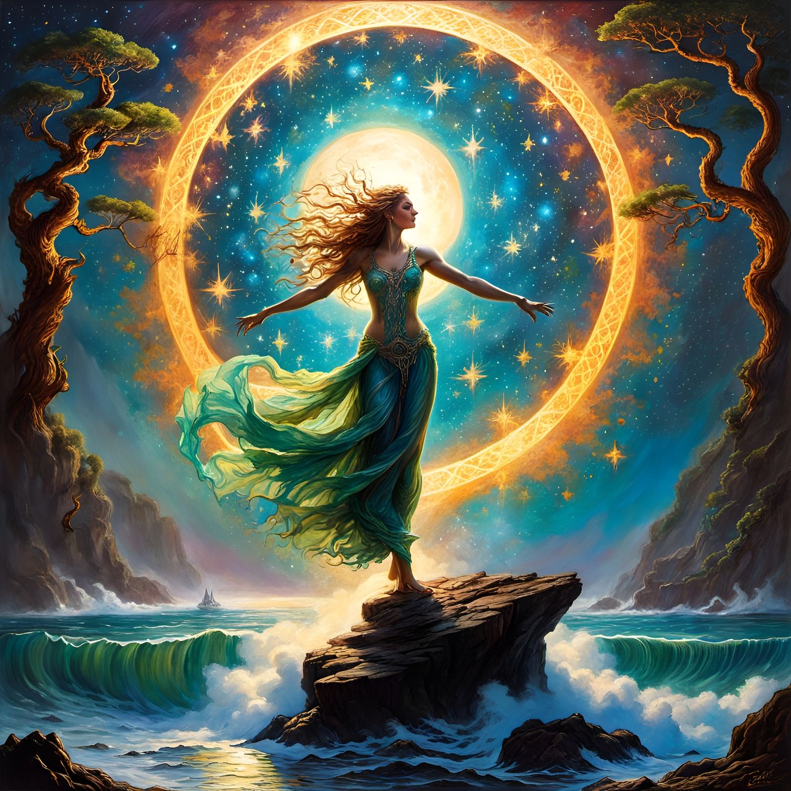 Gaia's Dance: Genesis Masterpiece in Gold Foil