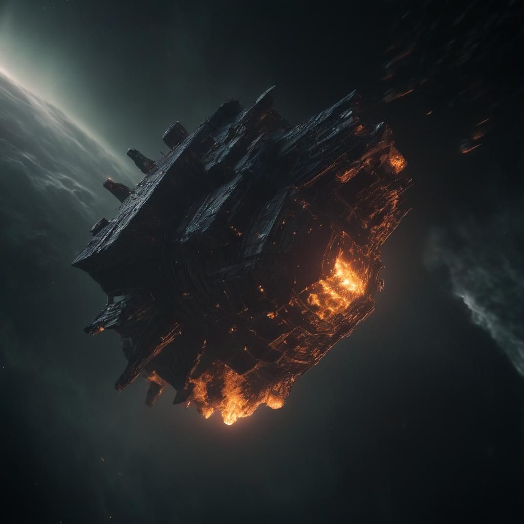 Spaceship Enters Hostile Planet's Atmosphere