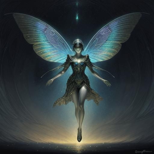 Iridescent Butterfly with Shimmering Wings