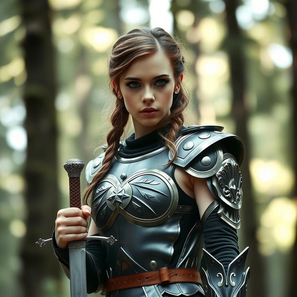Emma Watson as Elf Warrior in Forest