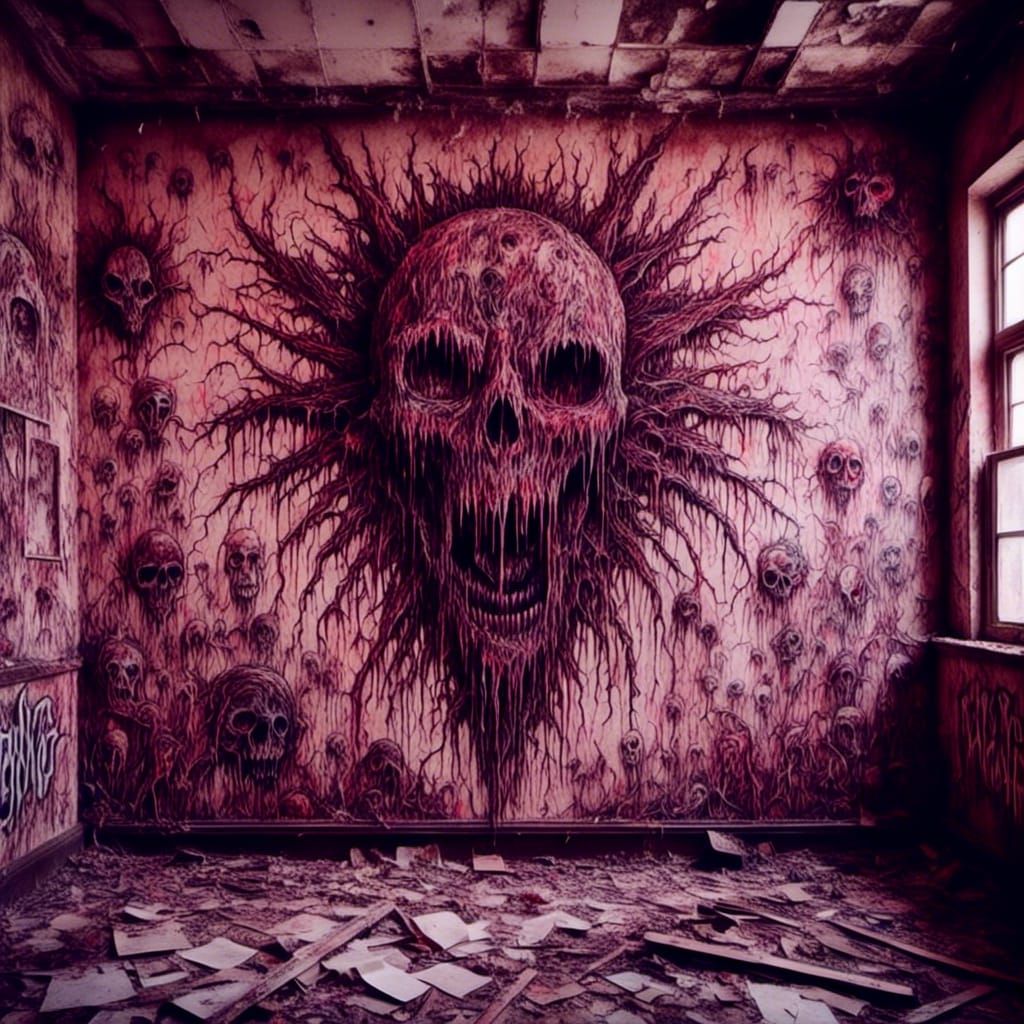 Macabre Satanic Drawings in Abandoned School