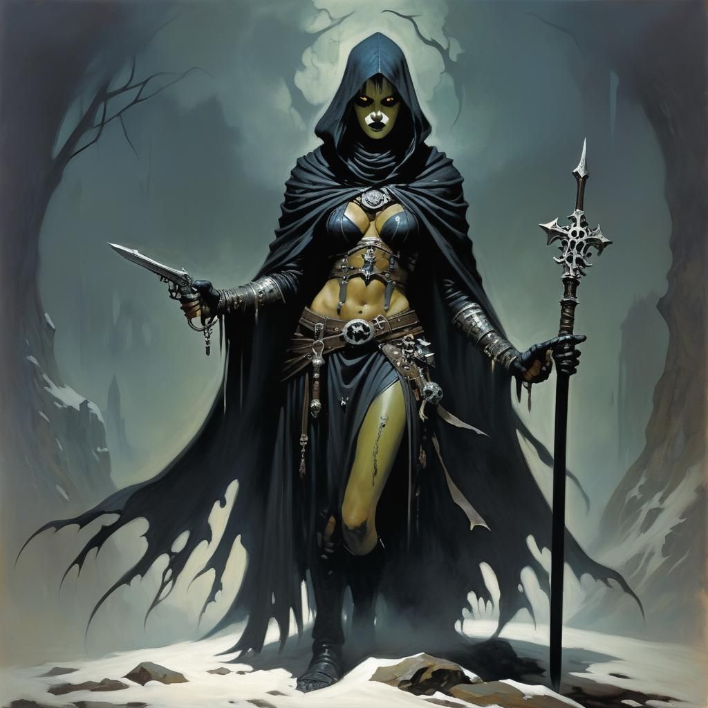 Grimdark Fantasy Illustration in Gerald Brom Style