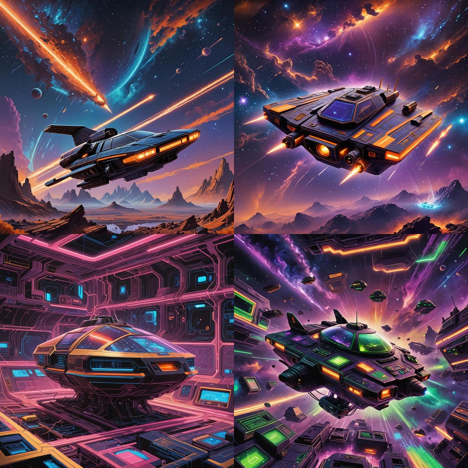 Atari 2600 as Spaceship: Detailed Matte Painting