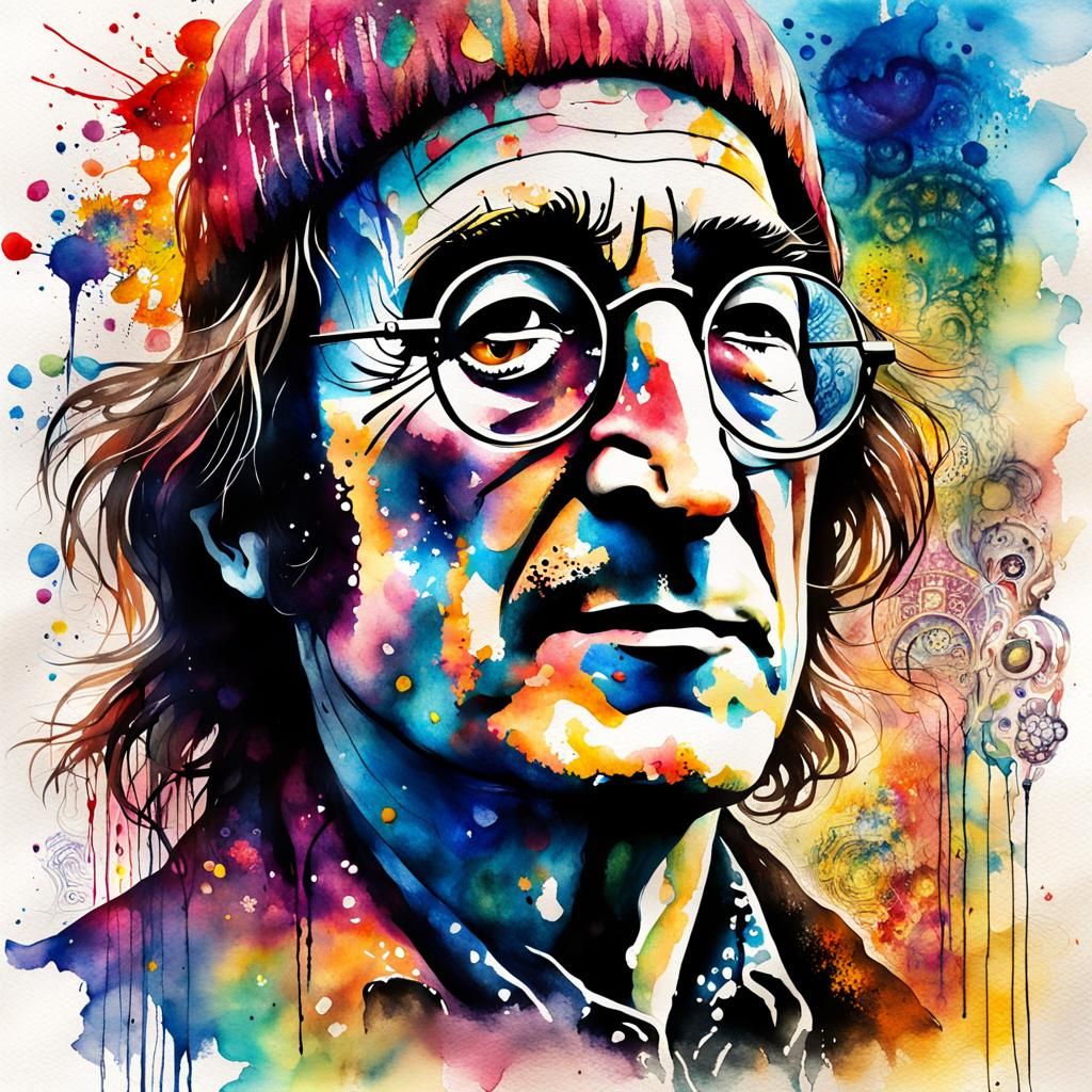 John Lennon Wall: A Watercolor Fantasy