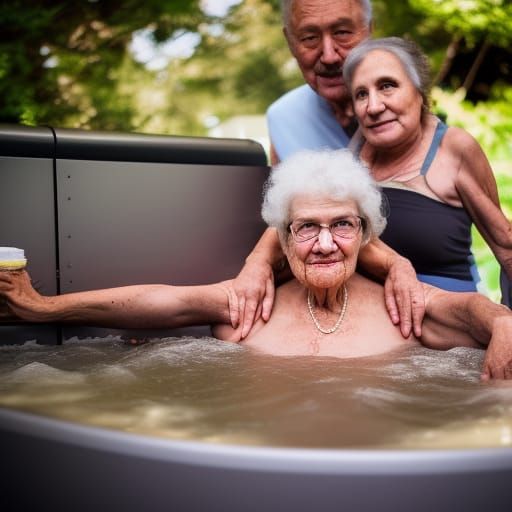 a party in the hot tub