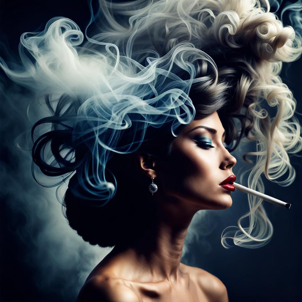 Surreal Feminine Figures of Smoke