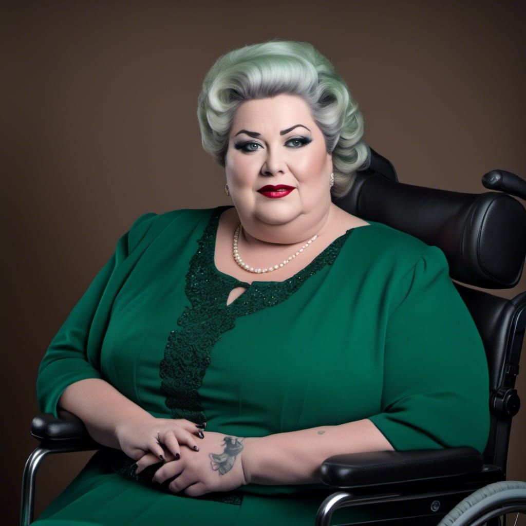 Portrait of a Mature Woman in Wheelchair