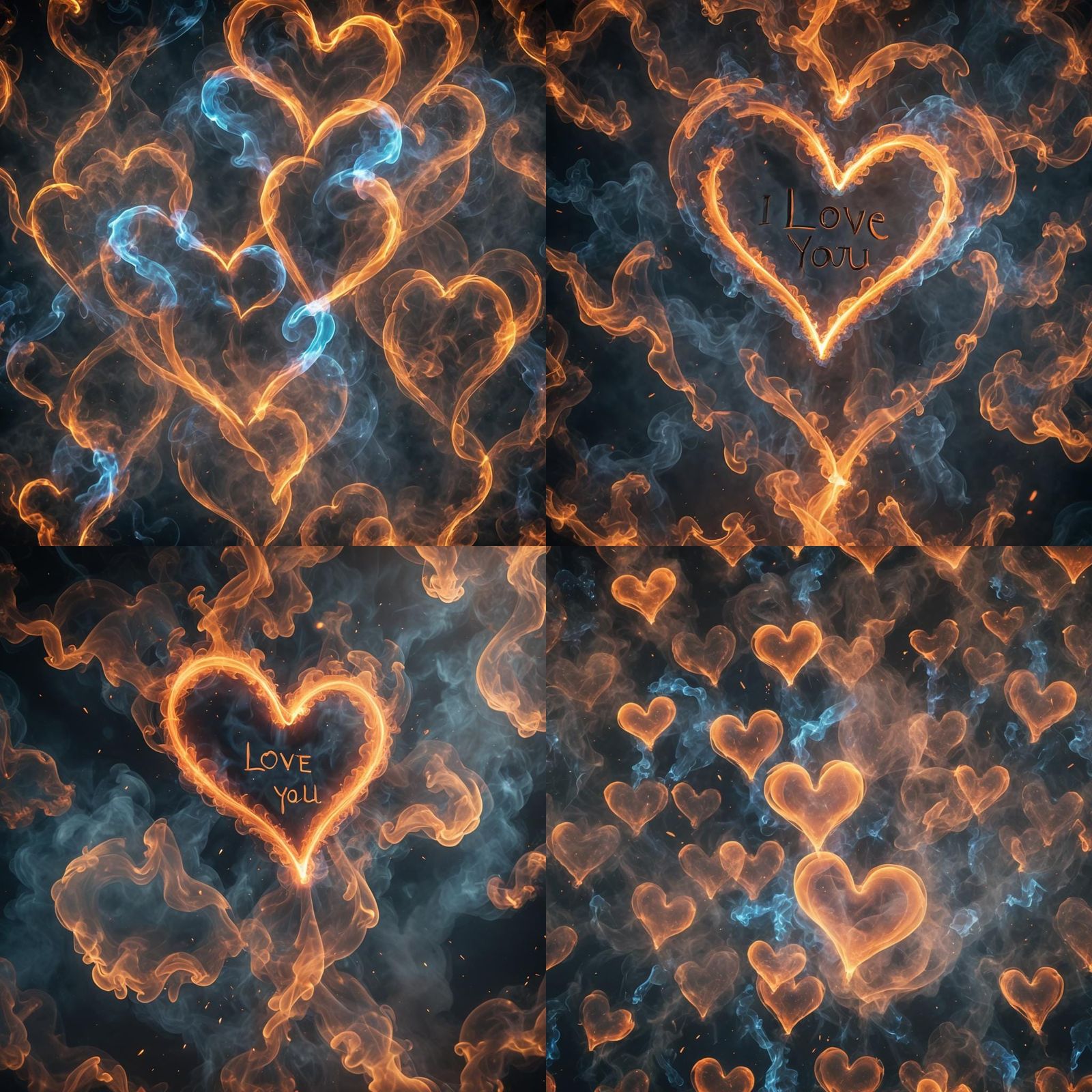 Mystical Smoke Heart: I Love You