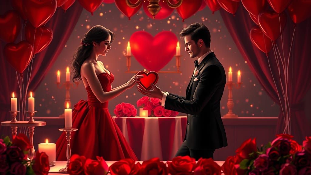 Elegant Engagement Proposal in a Fantastical Setting