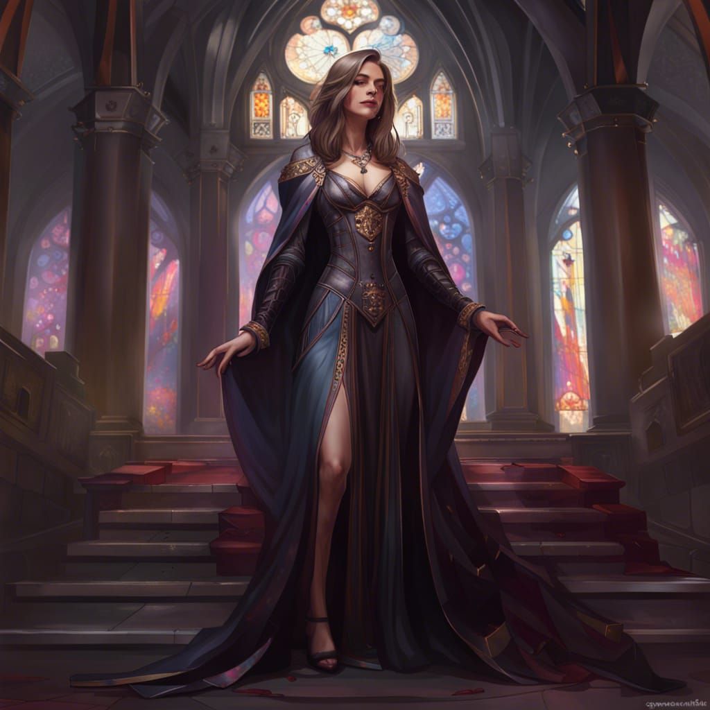 Medieval Dark Empress in Hyperdetailed Digital Art
