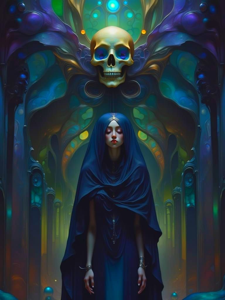 Mystical Encounter with the Genie of Death in Strobe Illumin...