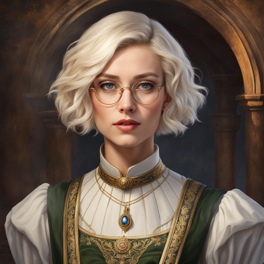 Female Magician Portrait in 16th Century Style