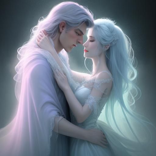 Eternal Kiss: Ethereal Fantasy in Soft Light