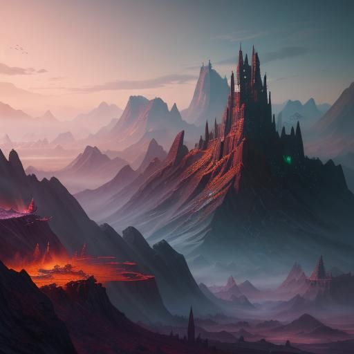 Fantastical Dragons in Detailed Matte Painting