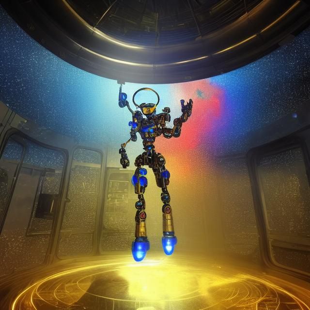 Cyborg Scientists Operate Time-Space Portal in Sci-Fi Style