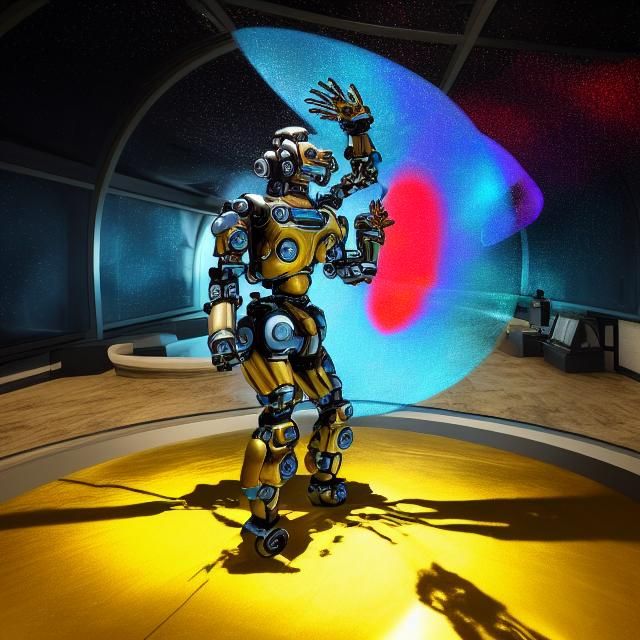 Cyborg Scientists Operate Time-Space Portal in 3D Style