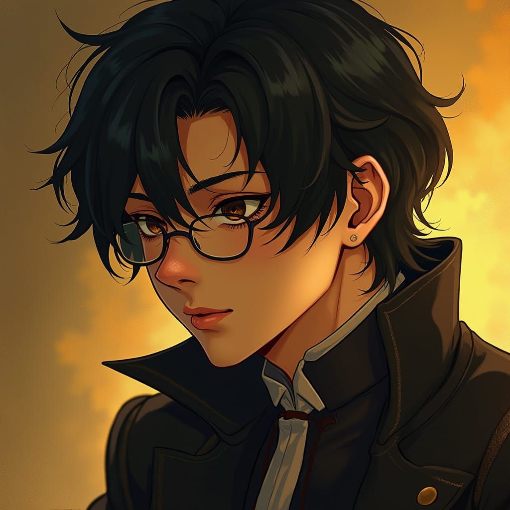 Youthful Man in Formal Regalia: High-Fantasy Concept Art