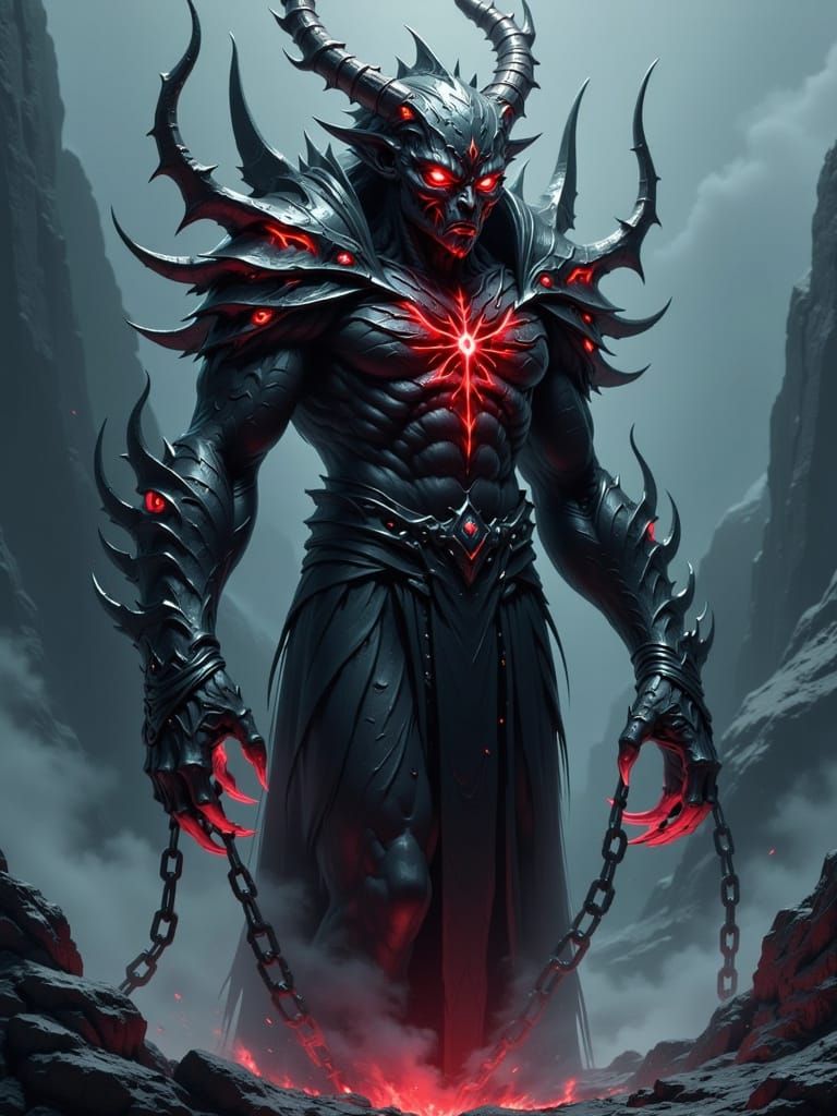 Tenebrax: Serpentine Creature in Gothic Shadow Realm