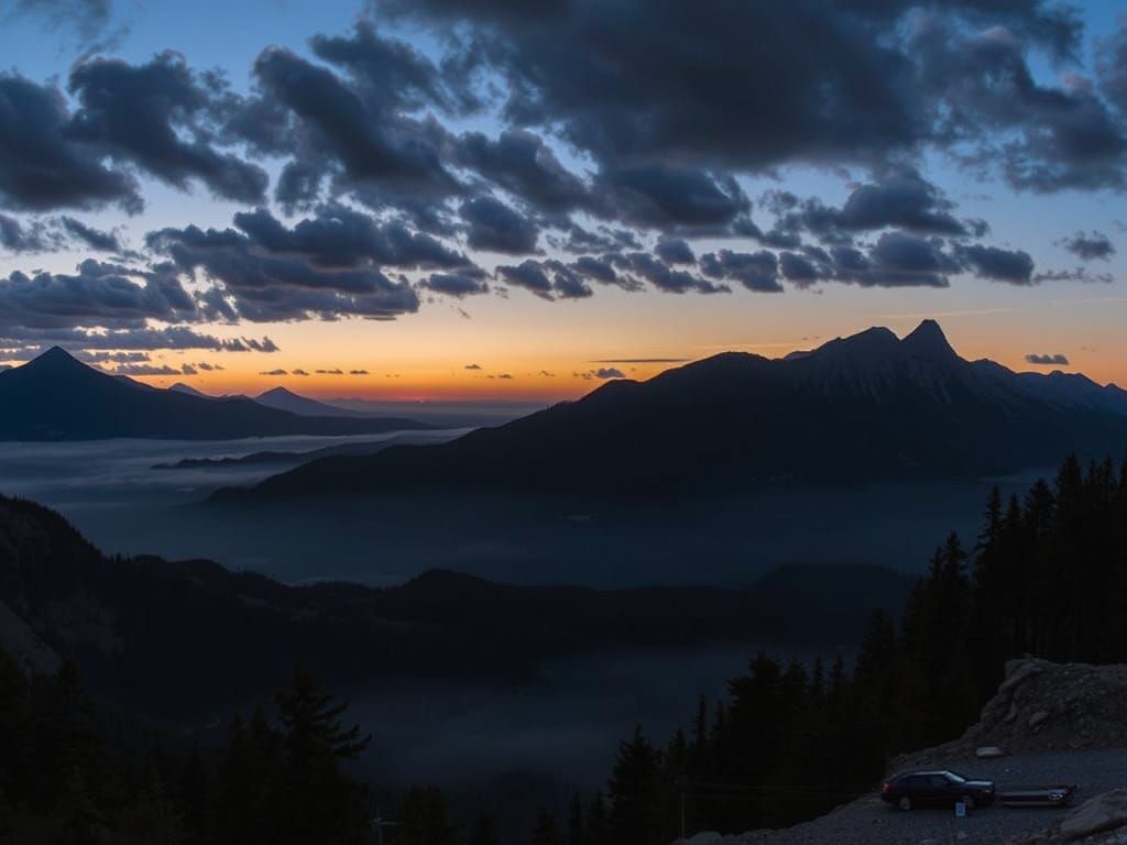 Ethereal Pre-Dawn Landscape in the Spirit of Zarathustrism