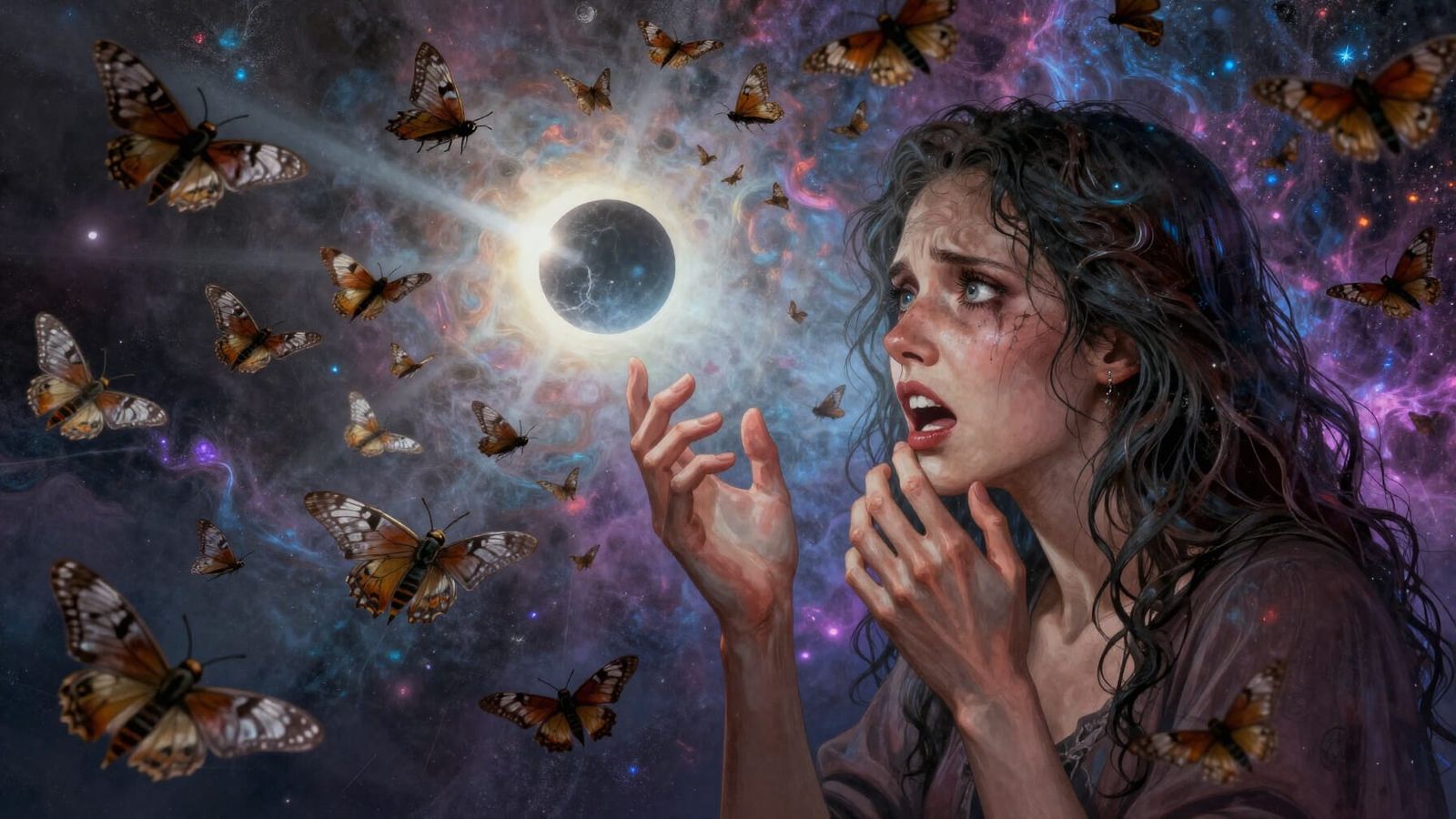 Neurotic Wife Confronts Cosmic Horror Amidst Moth Eclipse