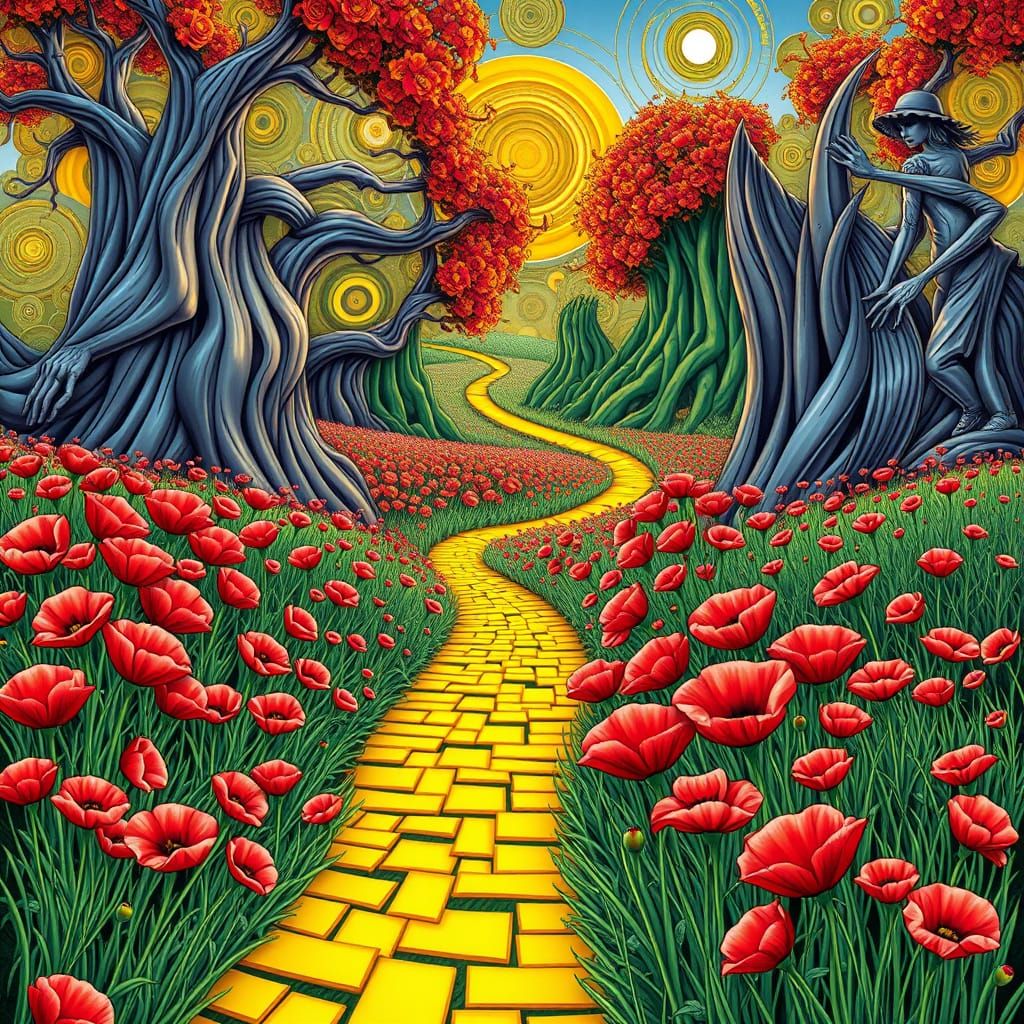 Whimsical Wizard of Oz Dreamscapes in Vibrant Colors